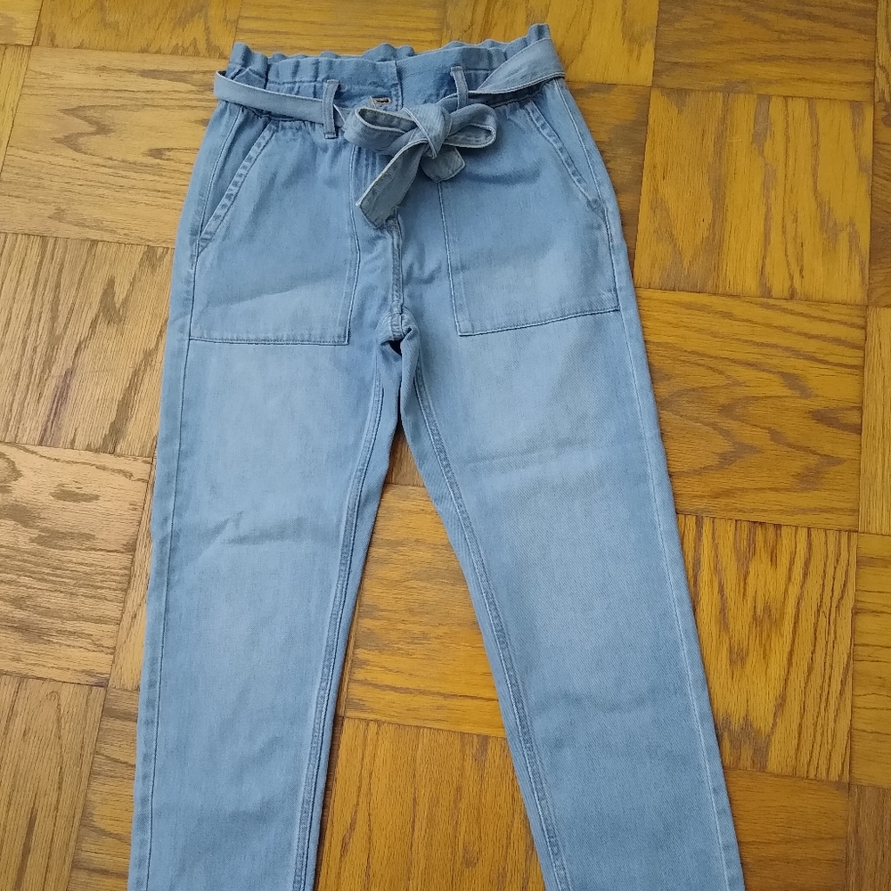 NWT Next UK paper bag waist jeans